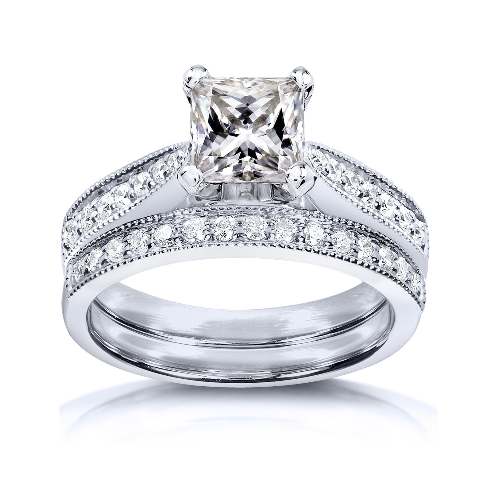 1.8 Carat Moissanite Princess Sophie Bridal Set