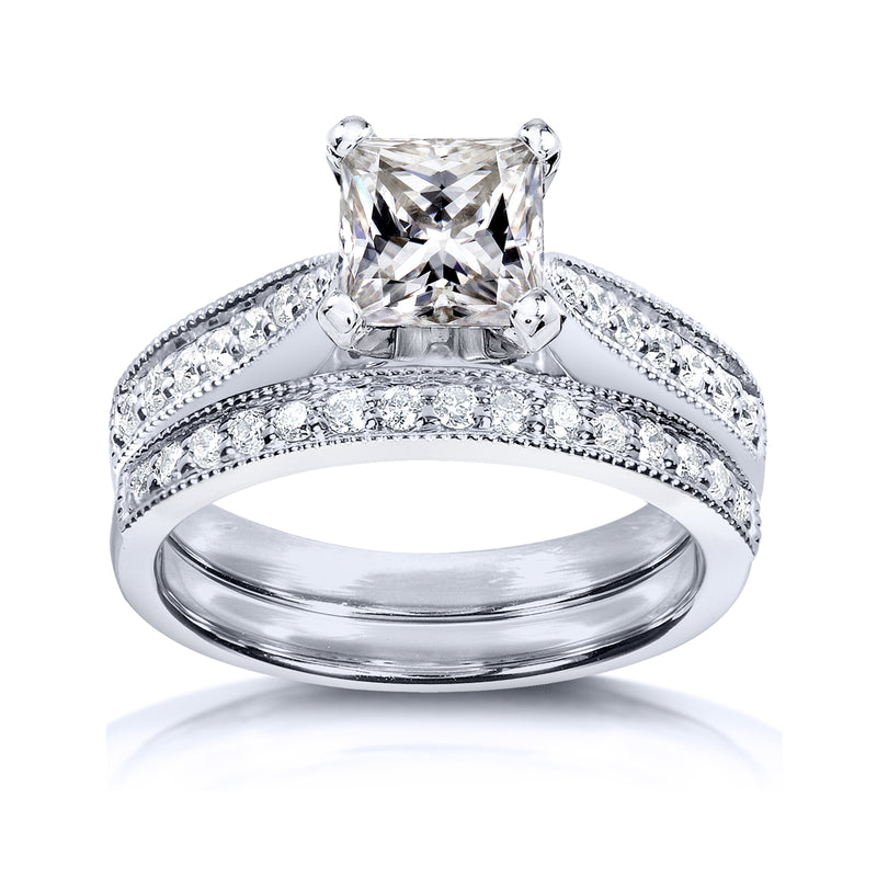 1.8 Carat Moissanite Princess Sophie Bridal Set