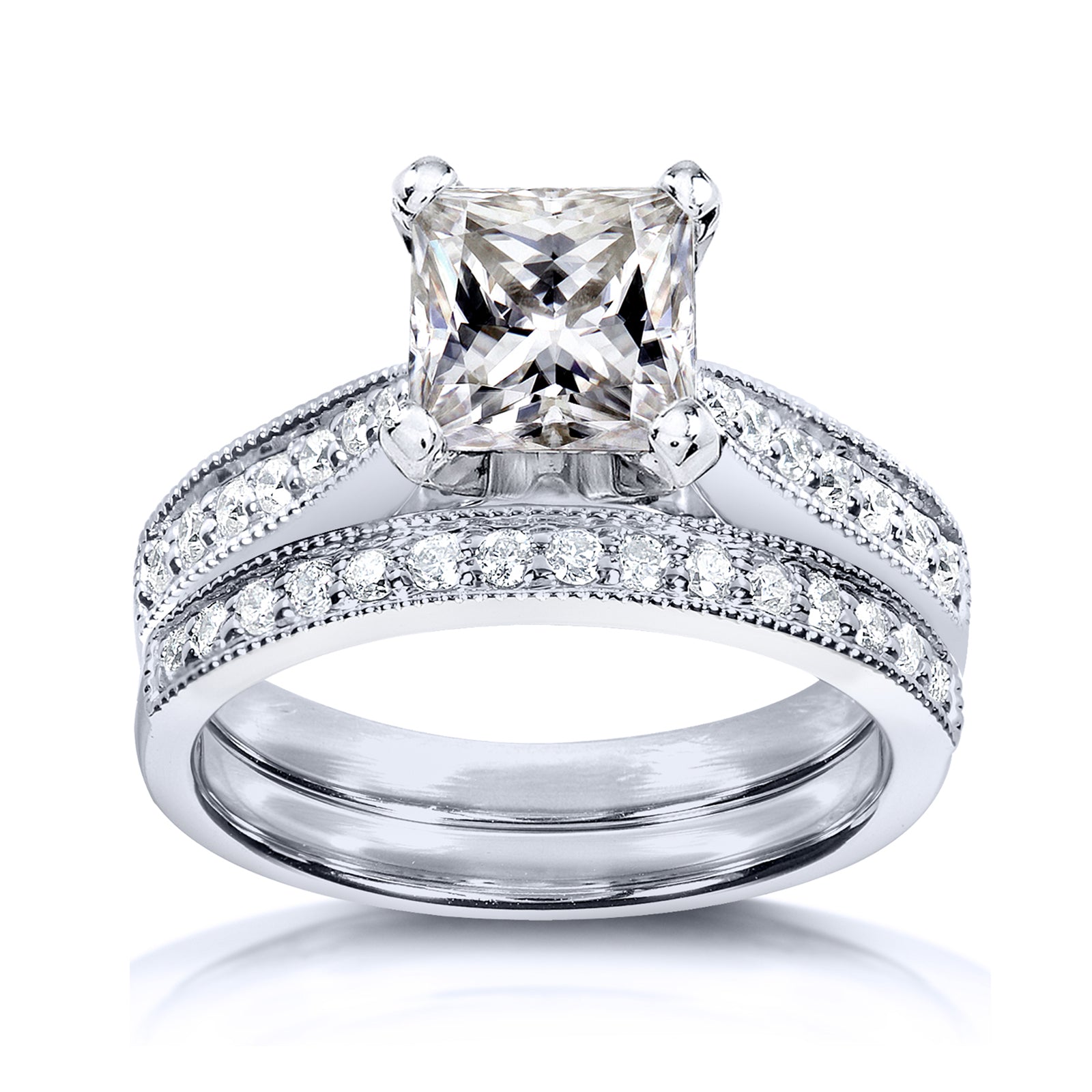 2.1 Carat Moissanite Princess Sophie Bridal Set