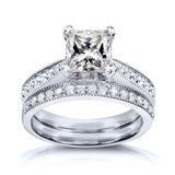 2.1 Carat Moissanite Princess Sophie Bridal Set