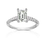 1.9 Carat Moissanite French Pavé Emerald Ring