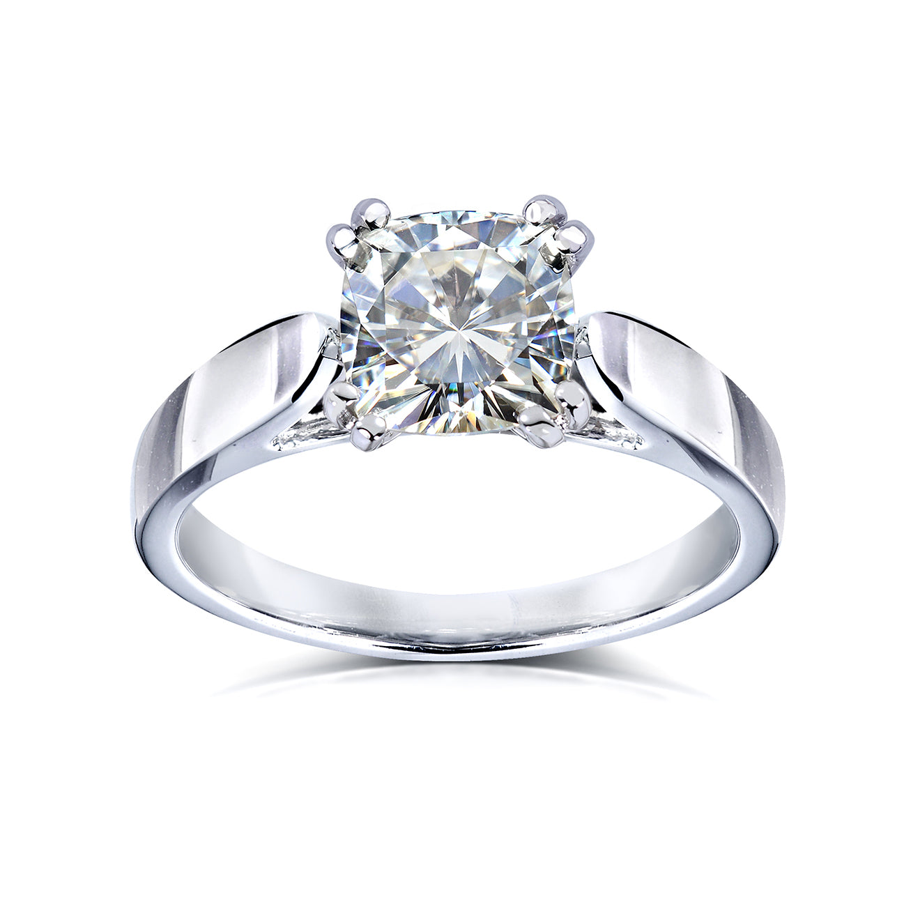 1.1 Carat Moissanite Solitaire Cushion Vanessa Ring