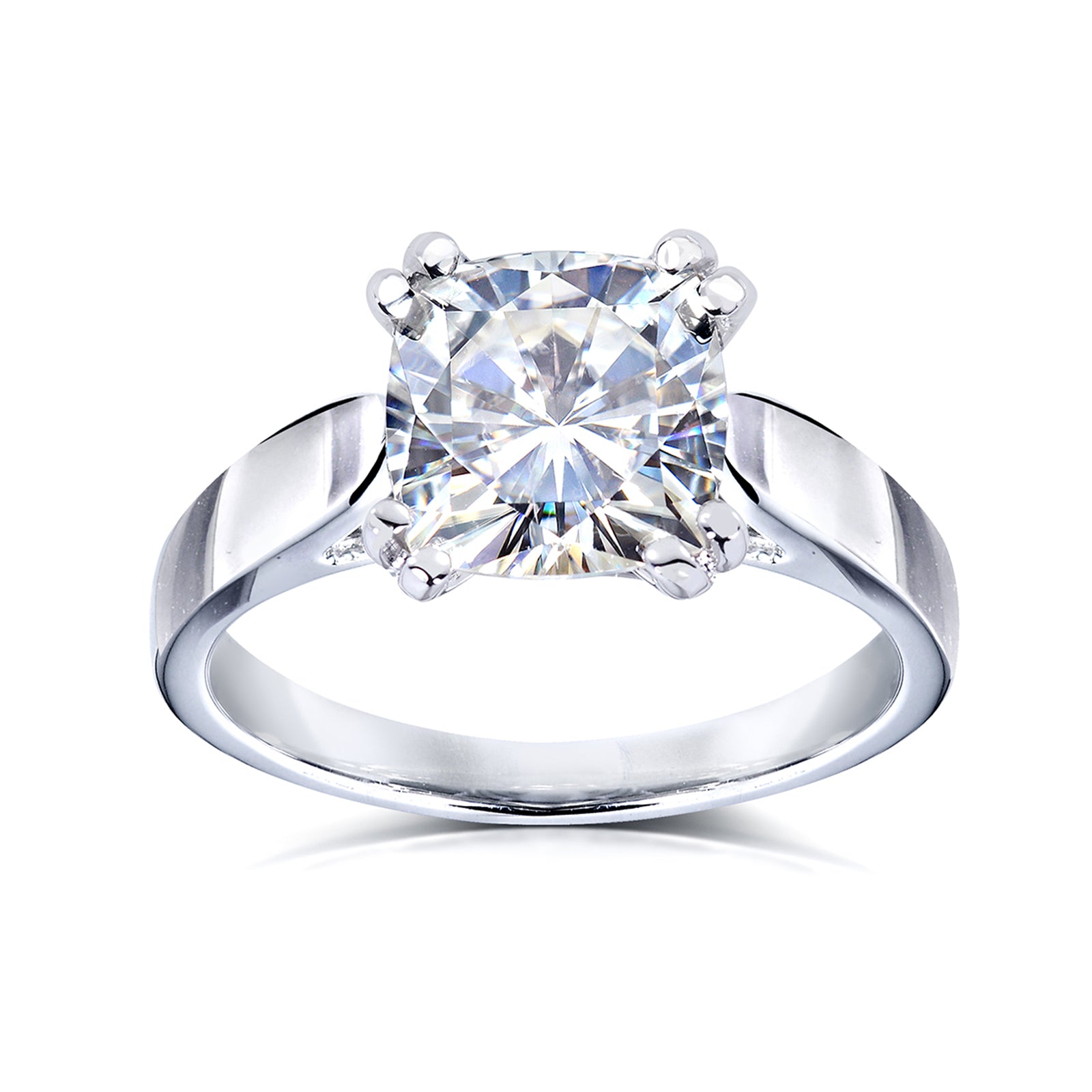 cushion moissanite ring
