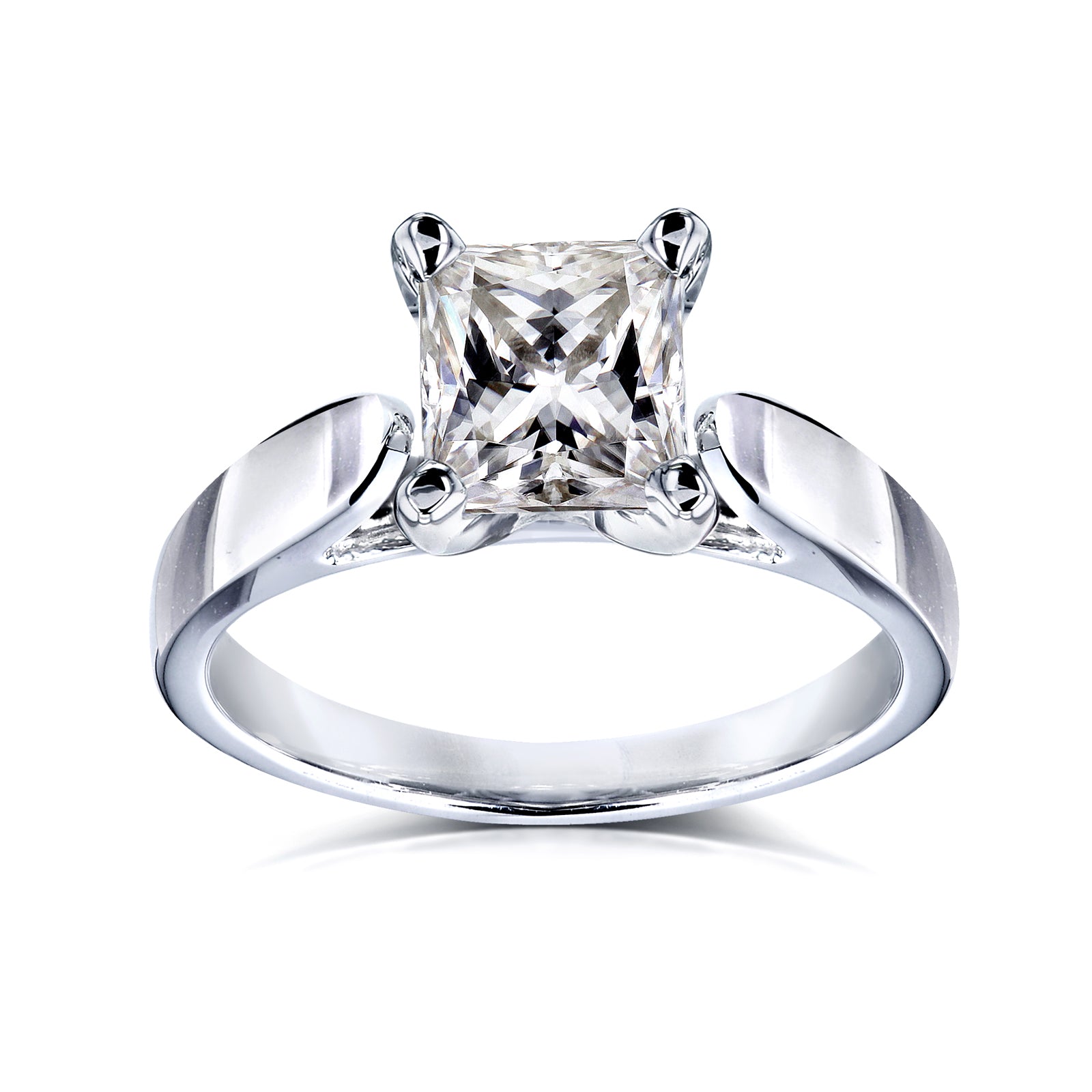 0.9 Carat Moissanite Solitaire Princess Vanessa Ring