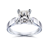 0.9ct Princess Moissanite Solitaire Ring