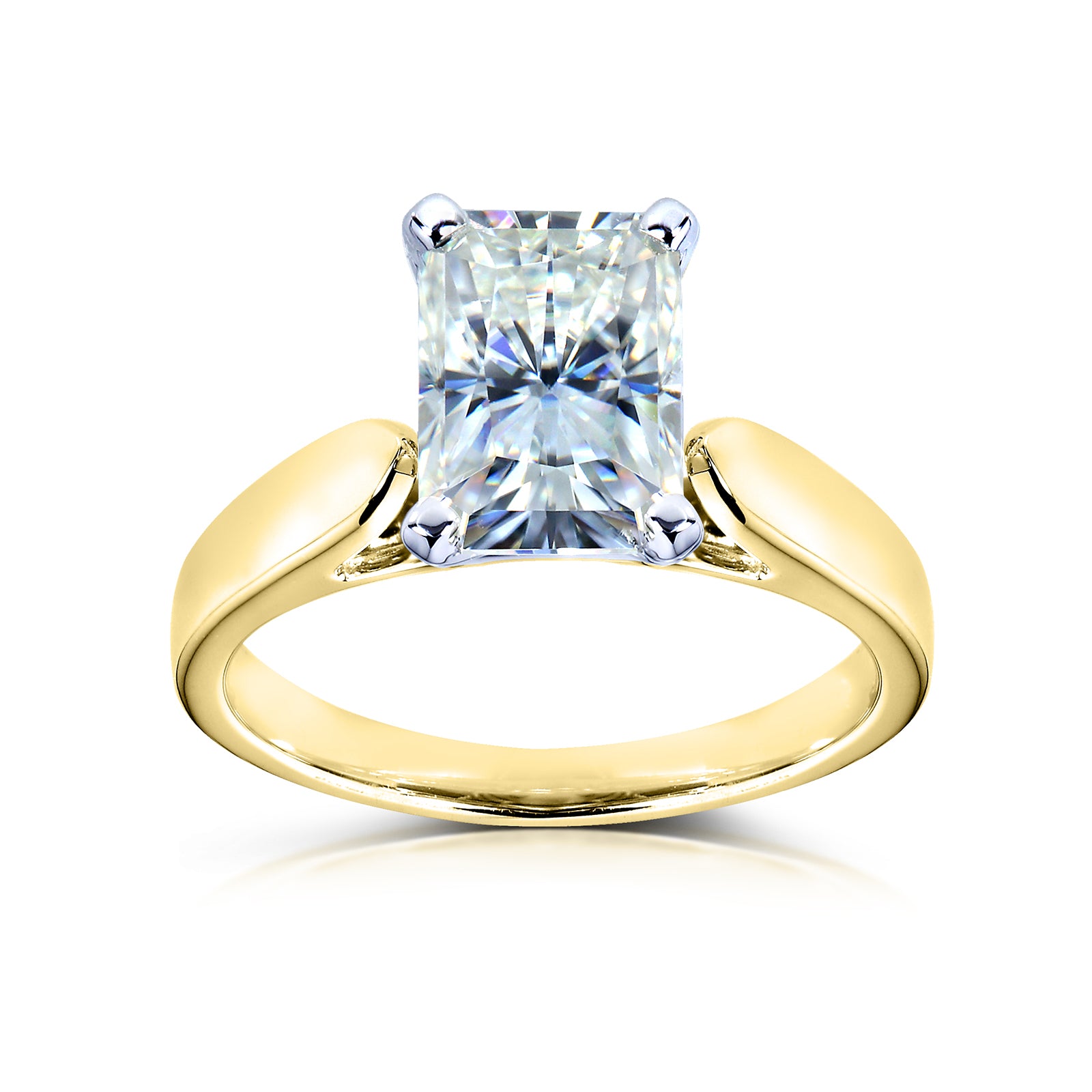 1.2 or 1.8 Carat Moissanite Solitaire Radiant Vanessa Ring