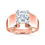 2 Carat Solitaire Cushion Extra Wide Heidi Ring in Rose Gold