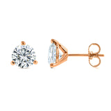 Plain Stud Earrings in Rose Gold
