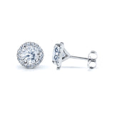 Kaori Round Moissanite Earrings