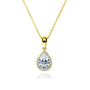 1 Carat Moissanite Solitaire Pear Kaori Necklace in Yellow