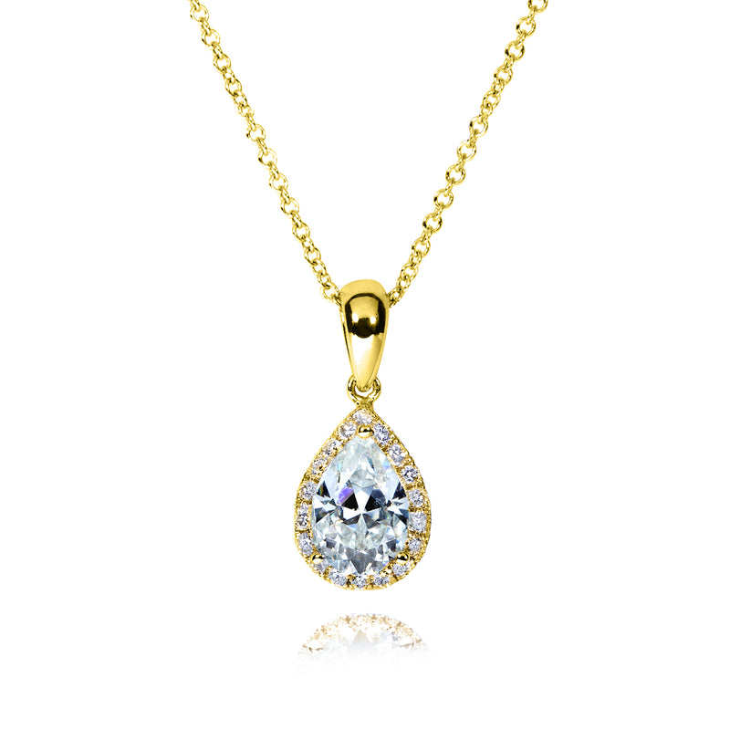 1.6 Carat Moissanite Pear Kaori Necklace