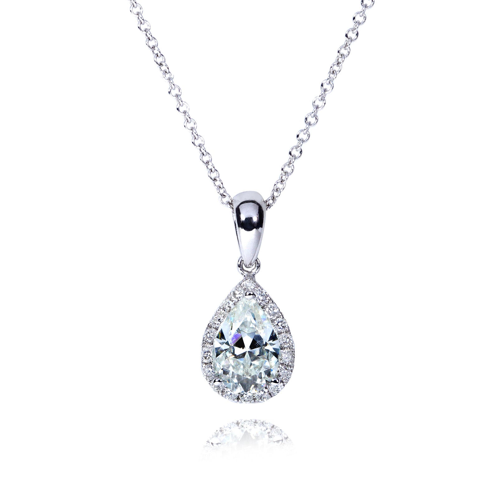 1.6 Carat Moissanite Pear Kaori Necklace