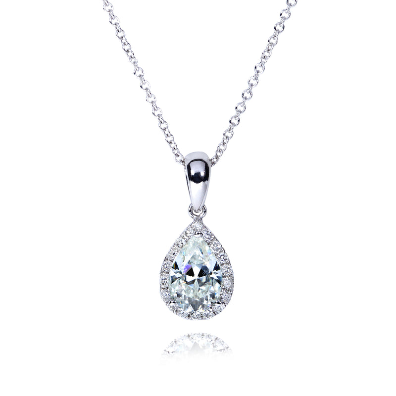 1.6 Carat Moissanite Pear Kaori Necklace