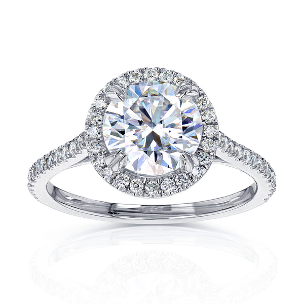 1.75 Carat Moissanite Round Original Ring