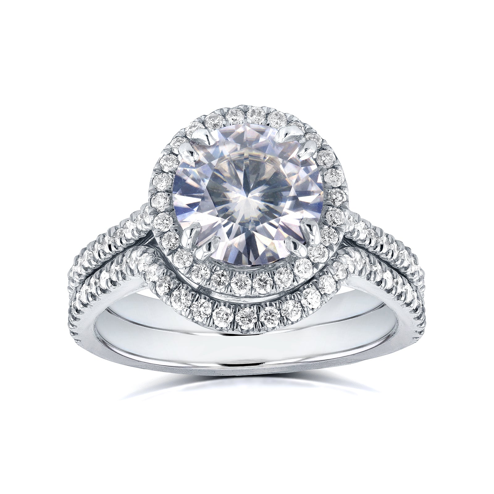 8 mm Moissanite Halo Round Original Ring