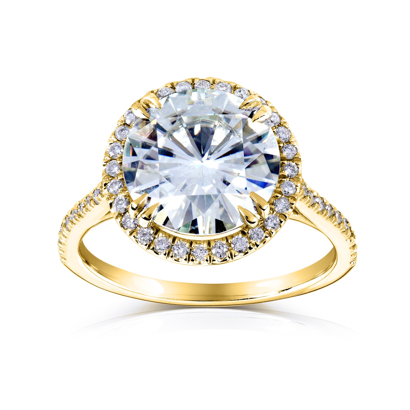9.5 mm Moissanite Halo Round Original Ring
