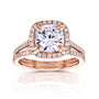 2.4 Carat Moissanite Cushion Original Bridal Set - Lab Stones