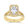 2.2 Carat Moissanite Radiant Yellow Original Bridal Set