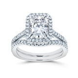 2.2ct Original Radiant Bridal Set