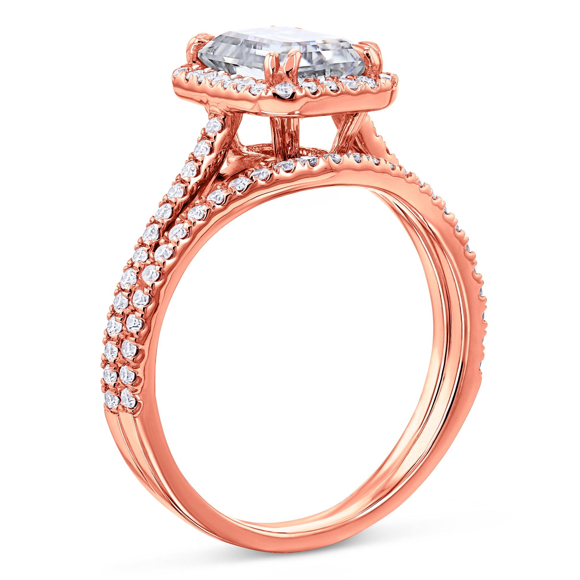 2 Carat Moissanite Emerald Original Ring - Lab Stones