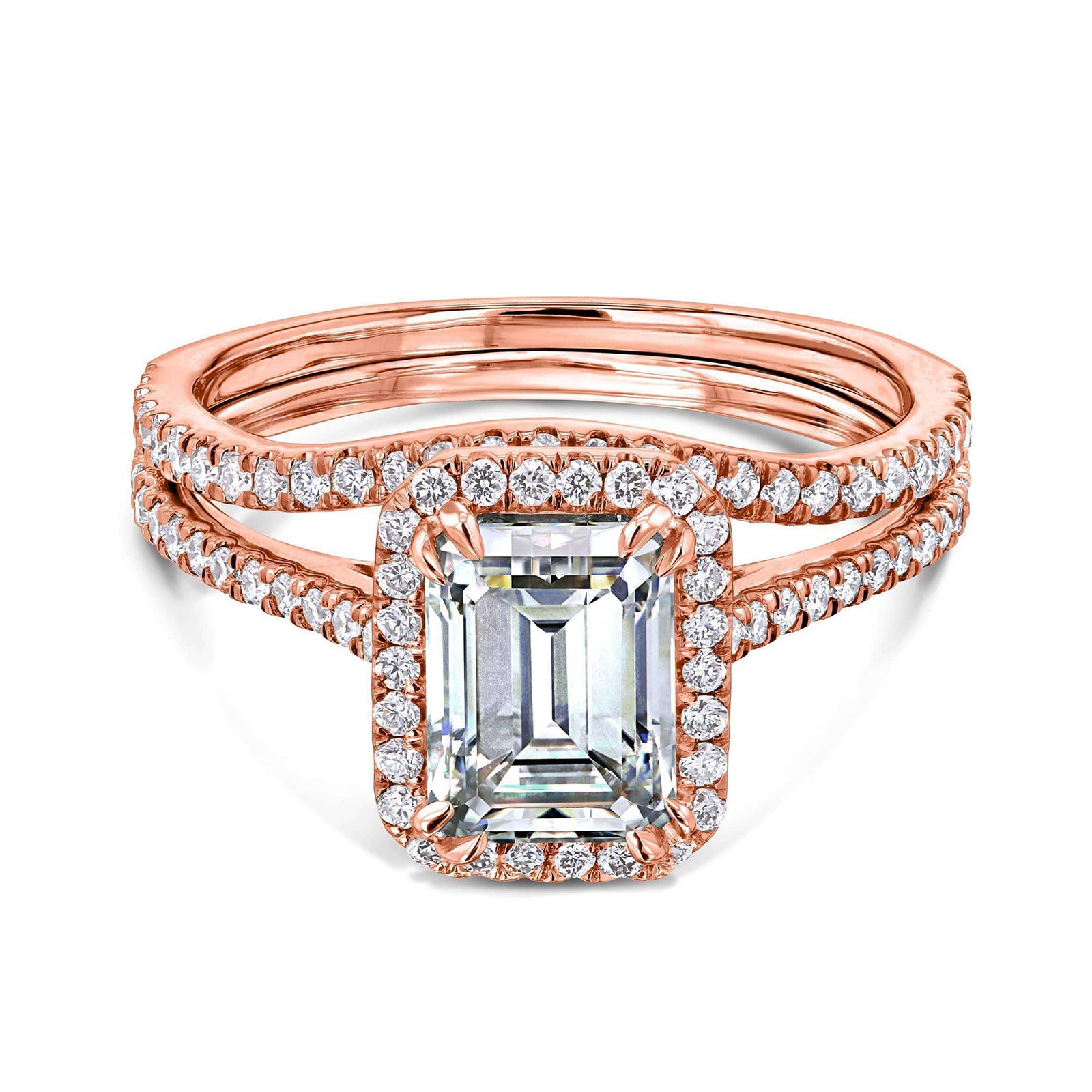 2 Carat Moissanite Emerald Original Ring - Lab Stones