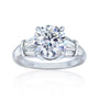 Kobelli 3.6 Carat Lab Grown Diamond Plain Band Round & Baguette Rina Ring - white gold option