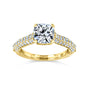 1.75 Carat Moissanite Micro Pavé Cushion Myana Ring - yellow gold