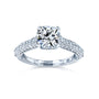 1.75 Carat Moissanite Micro Pavé Cushion Myana Ring - white gold option