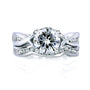 1.4 Carat Moissanite Cross Shank Bridal Set