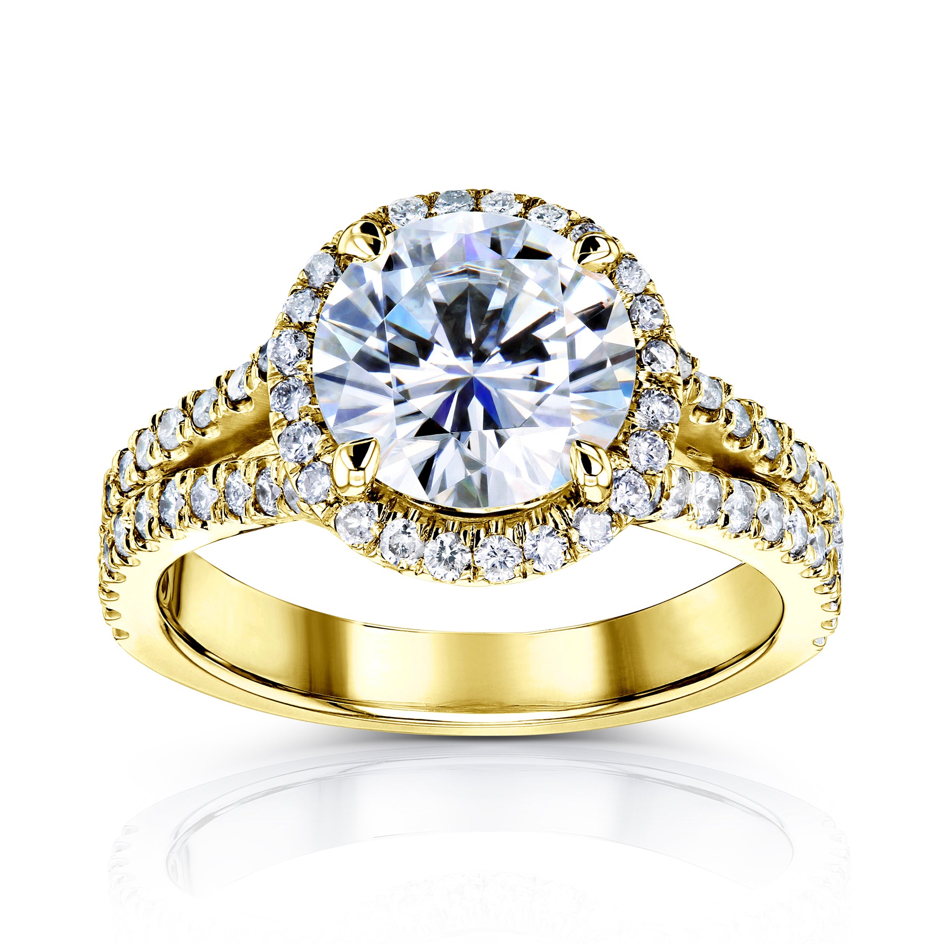 1.4 Carat Moissanite Round Malta Ring