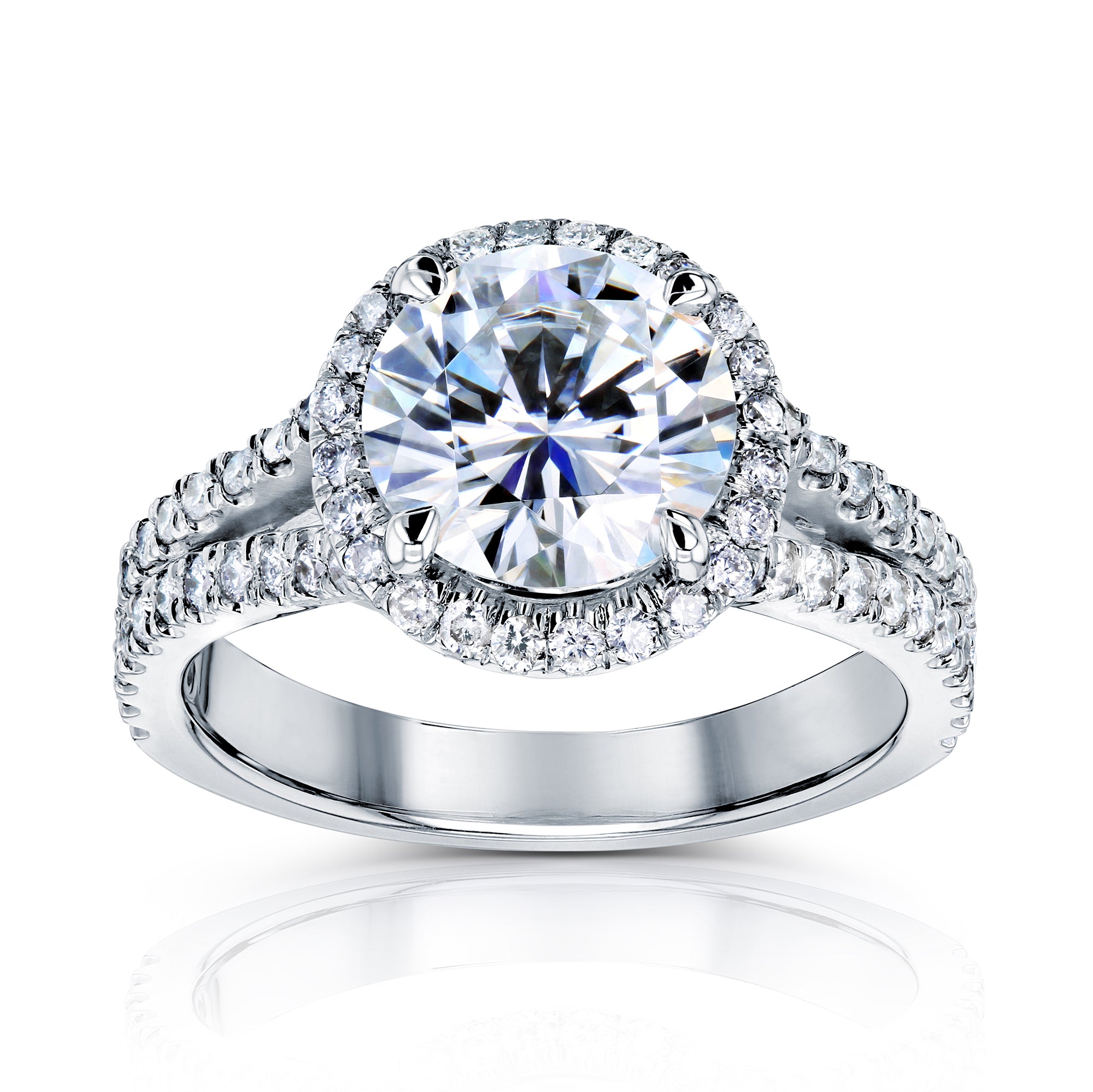 1.4 Carat Moissanite Round Malta Ring