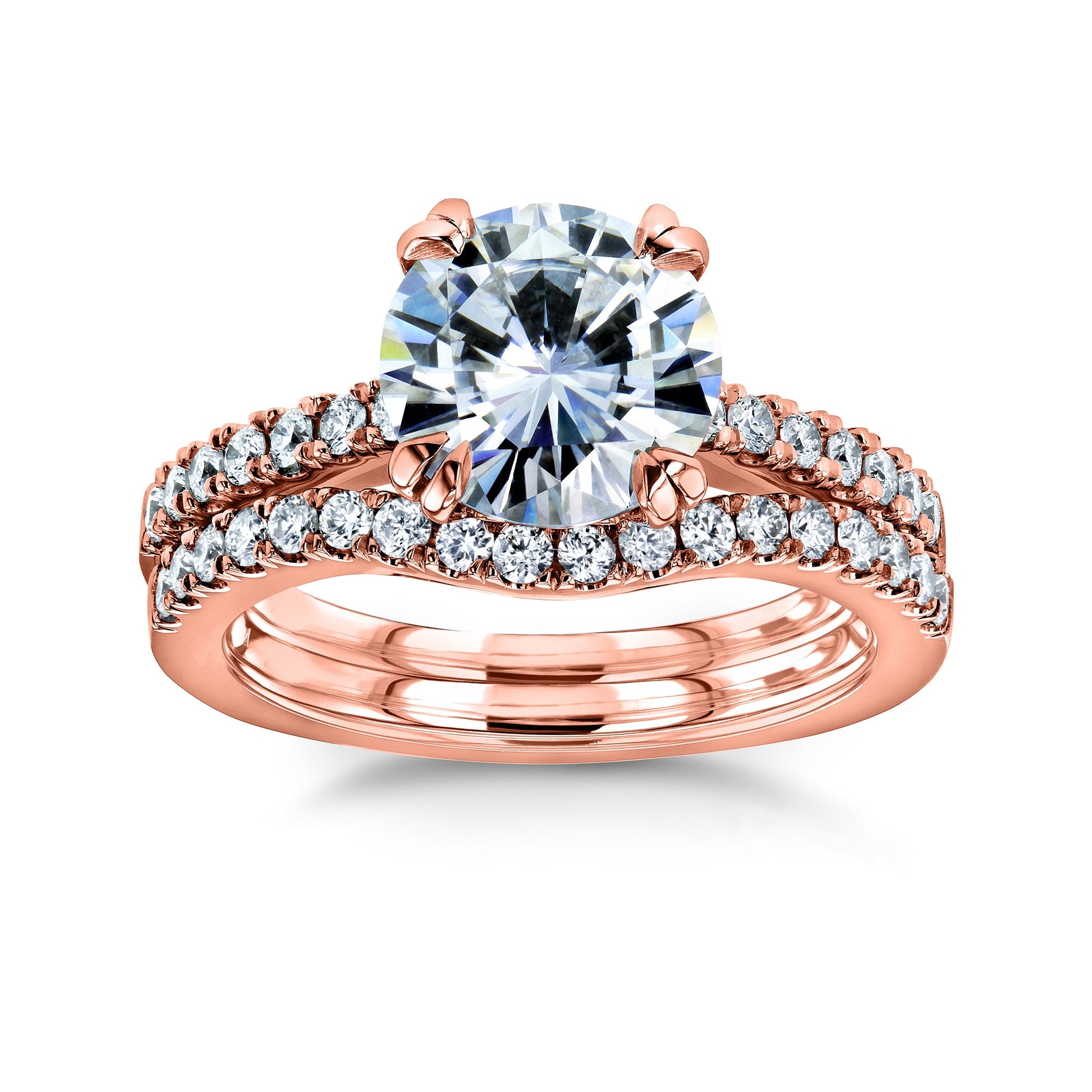 2.3 Carat Moissanite Tiffany Bridal Set