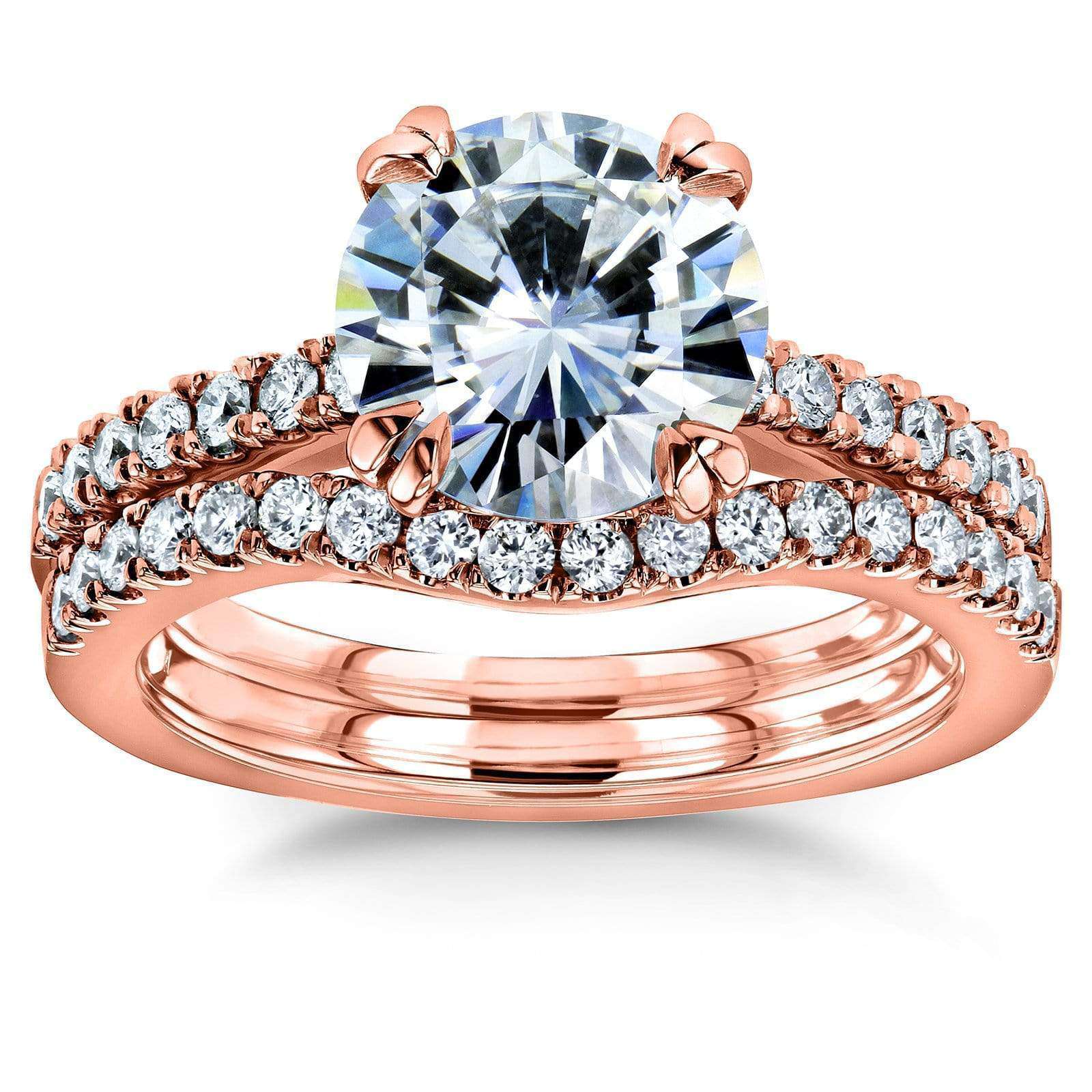 2.3 Carat Moissanite Tiffany Bridal Set