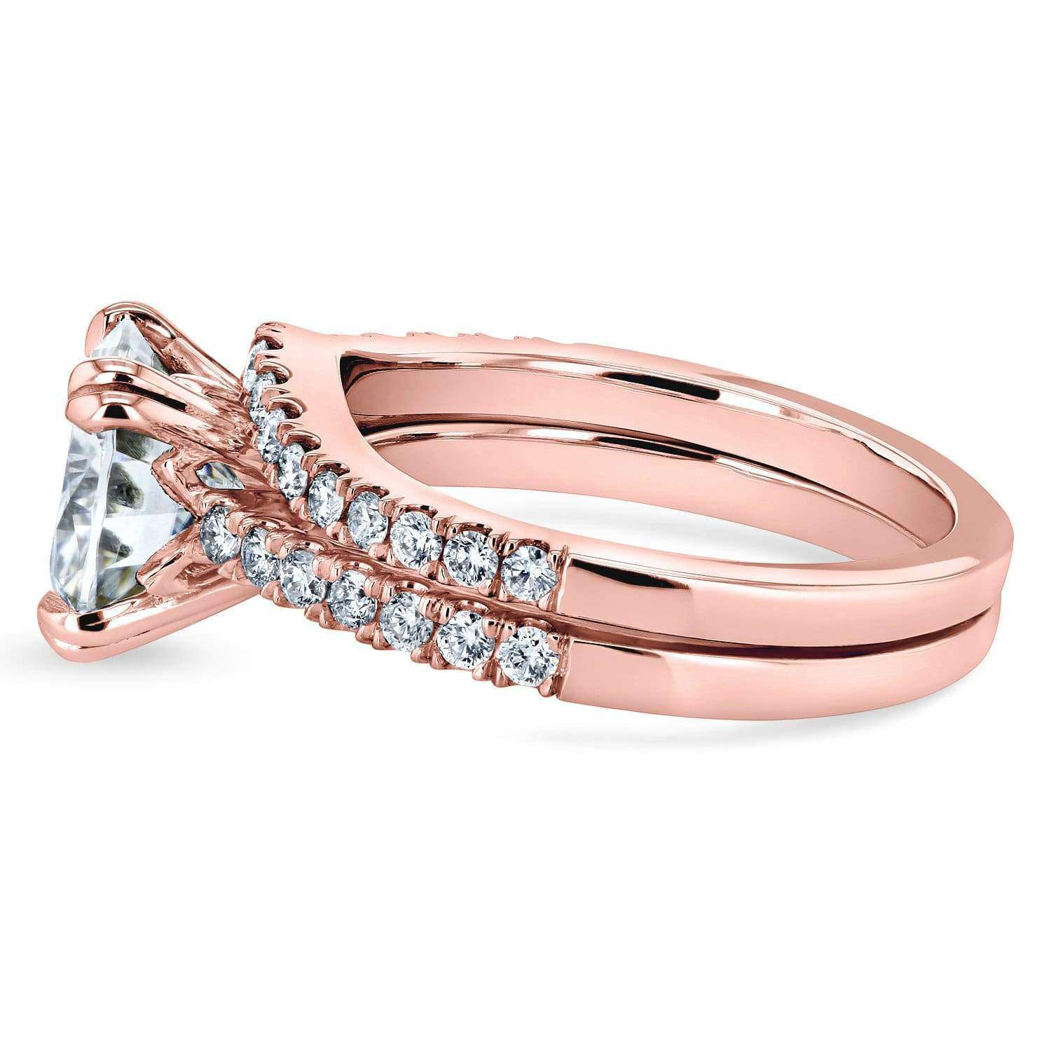 2.3 Carat Moissanite Tiffany Bridal Set