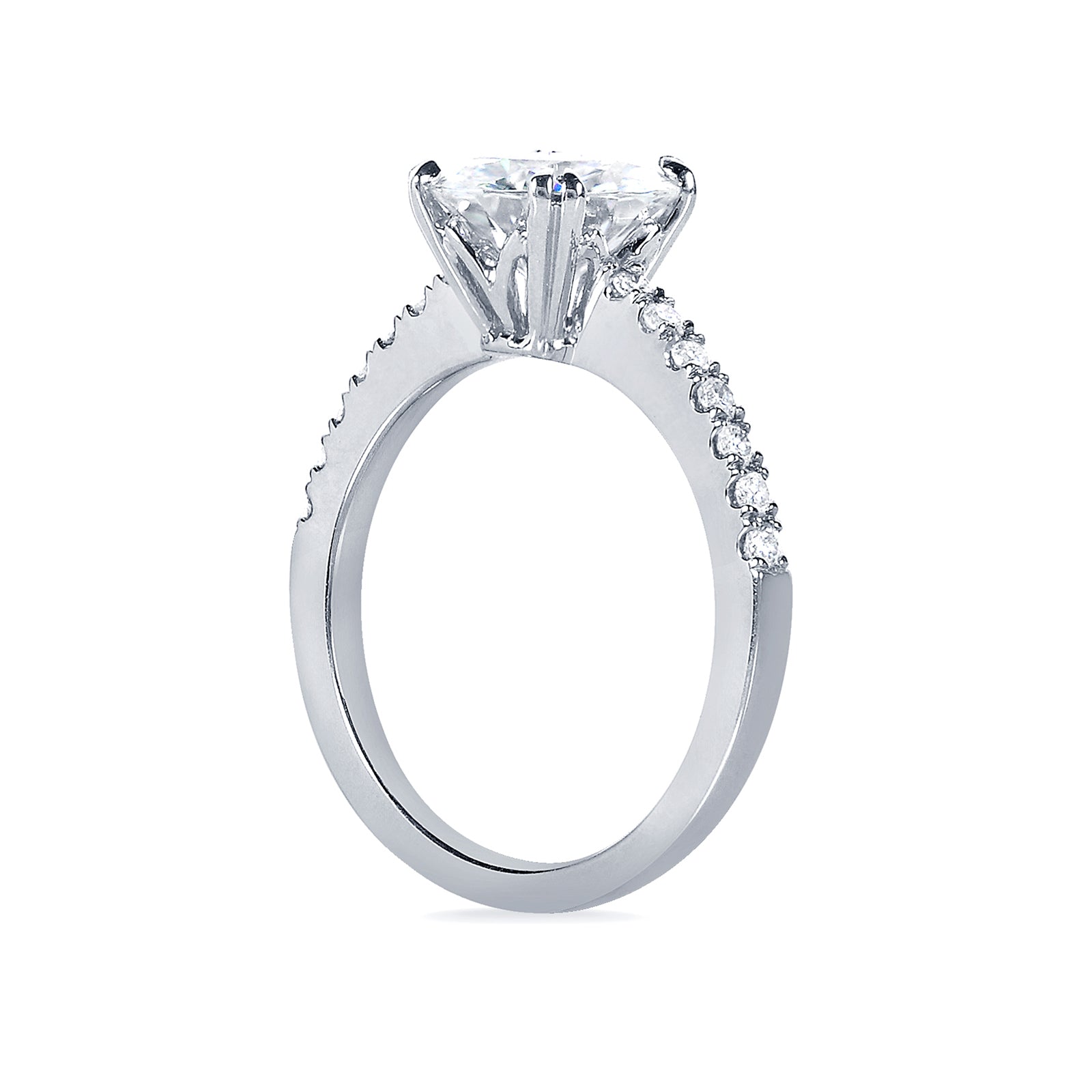 1.9 Carat Lab Grown Diamond Tiffany Bridal Set