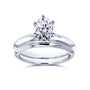 0.9 Carat Moissanite Solitaire 6-Prong Joan Bridal Set