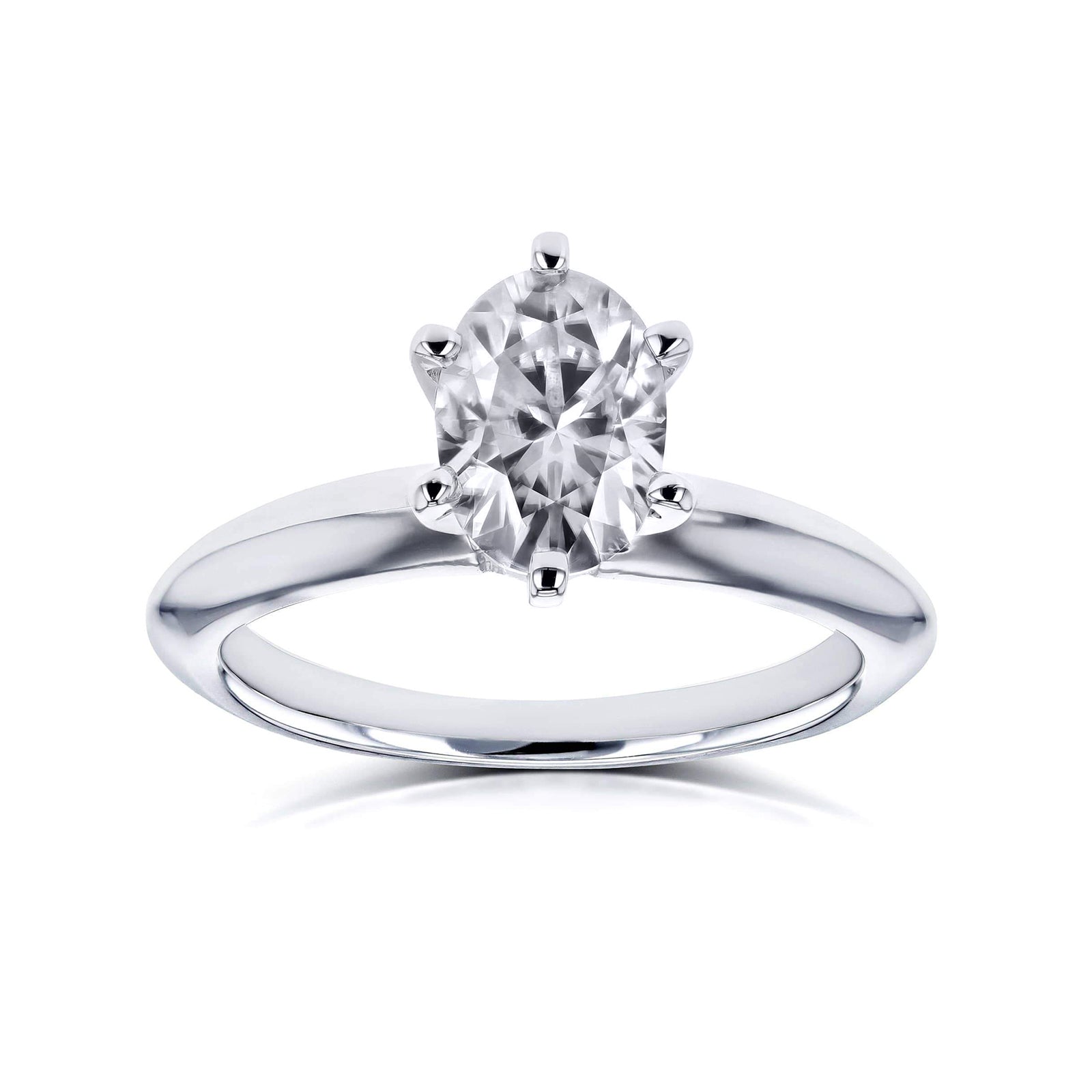0.9 Carat Moissanite Solitaire 6-Prong Joan Ring