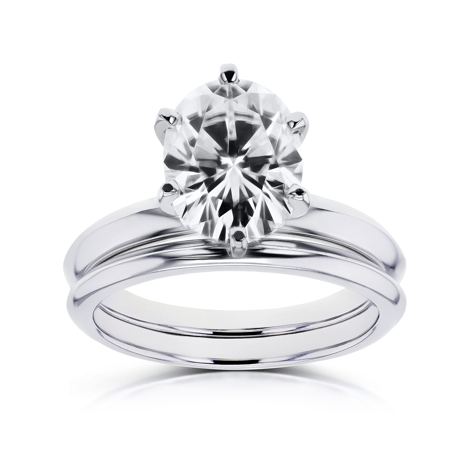 2.1 Carat Moissanite Solitaire 6-Prong Joan Bridal Set