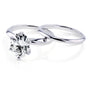 2.1 Carat Moissanite Solitaire 6-Prong Joan Bridal Set - set of 2 rings