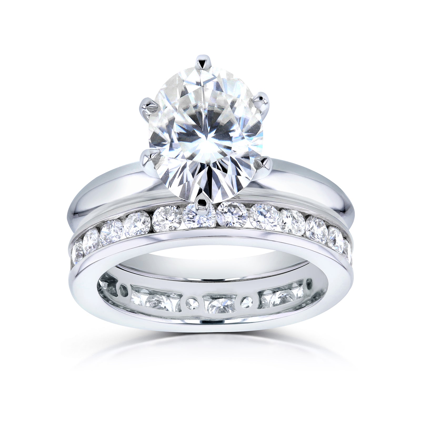 3.1 Carat Moissanite 6-Prong Joan Bridal Set