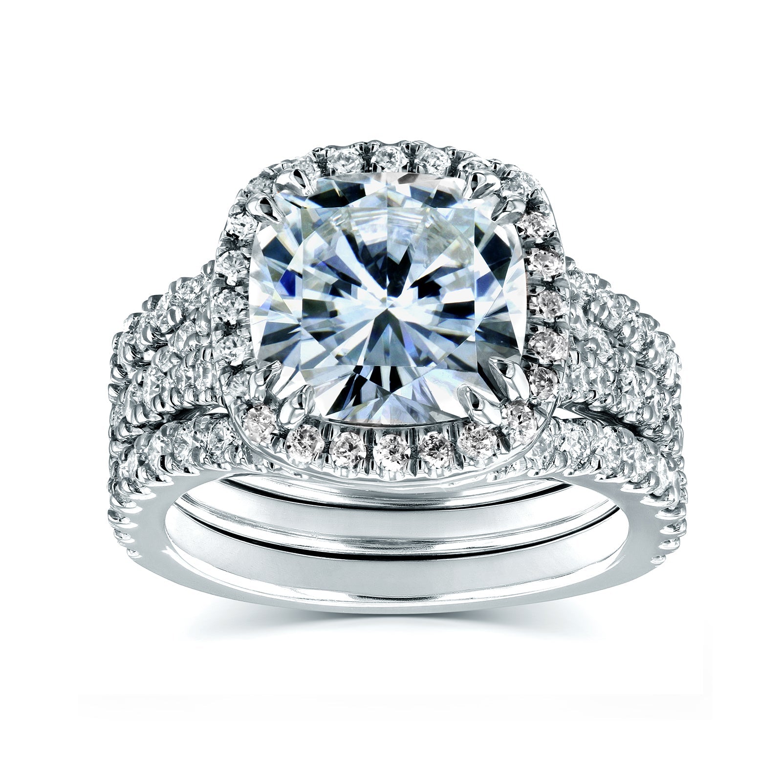 Moissanite Cushion Vienna Ring