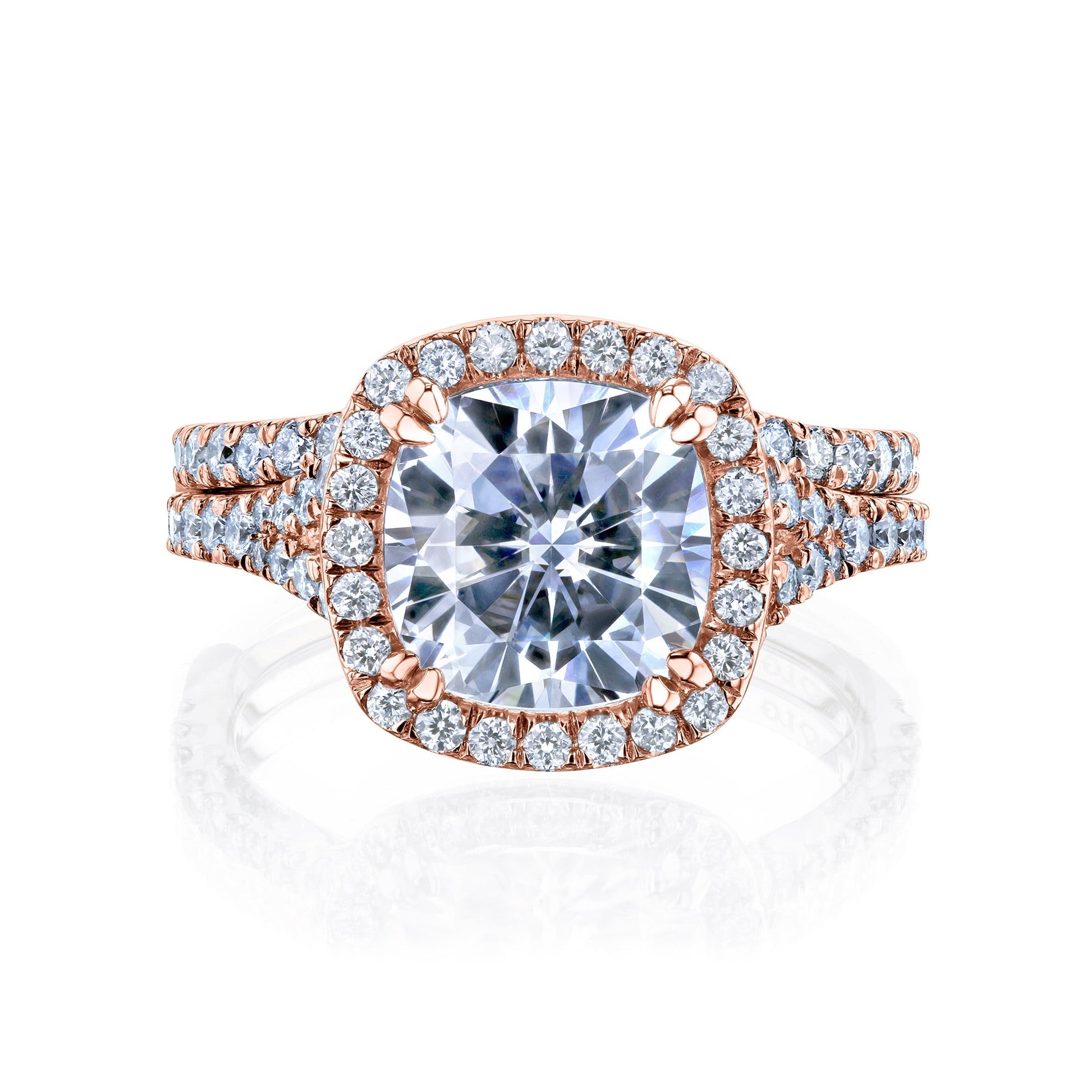 Moissanite Cushion Vienna Ring