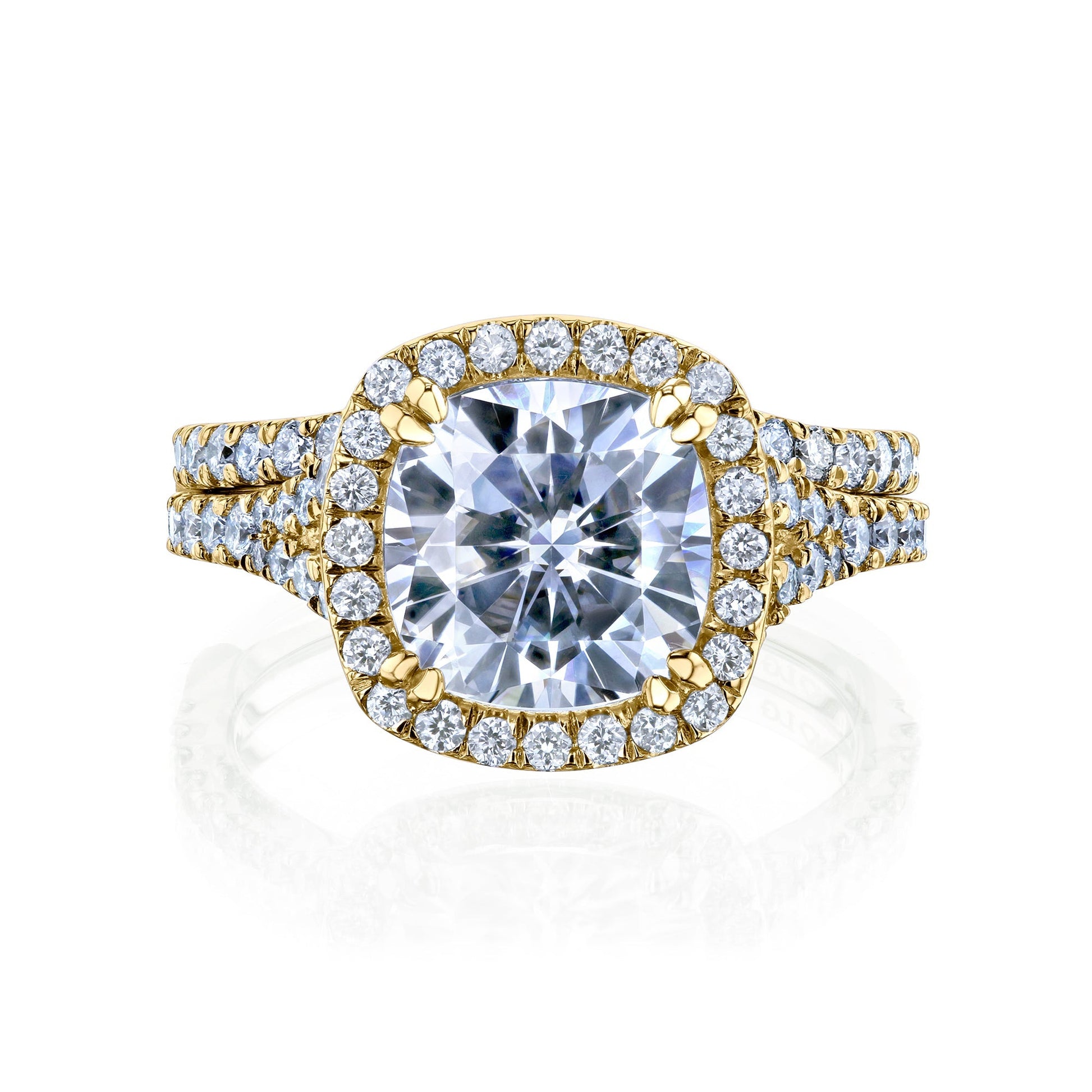 Moissanite Cushion Vienna Ring