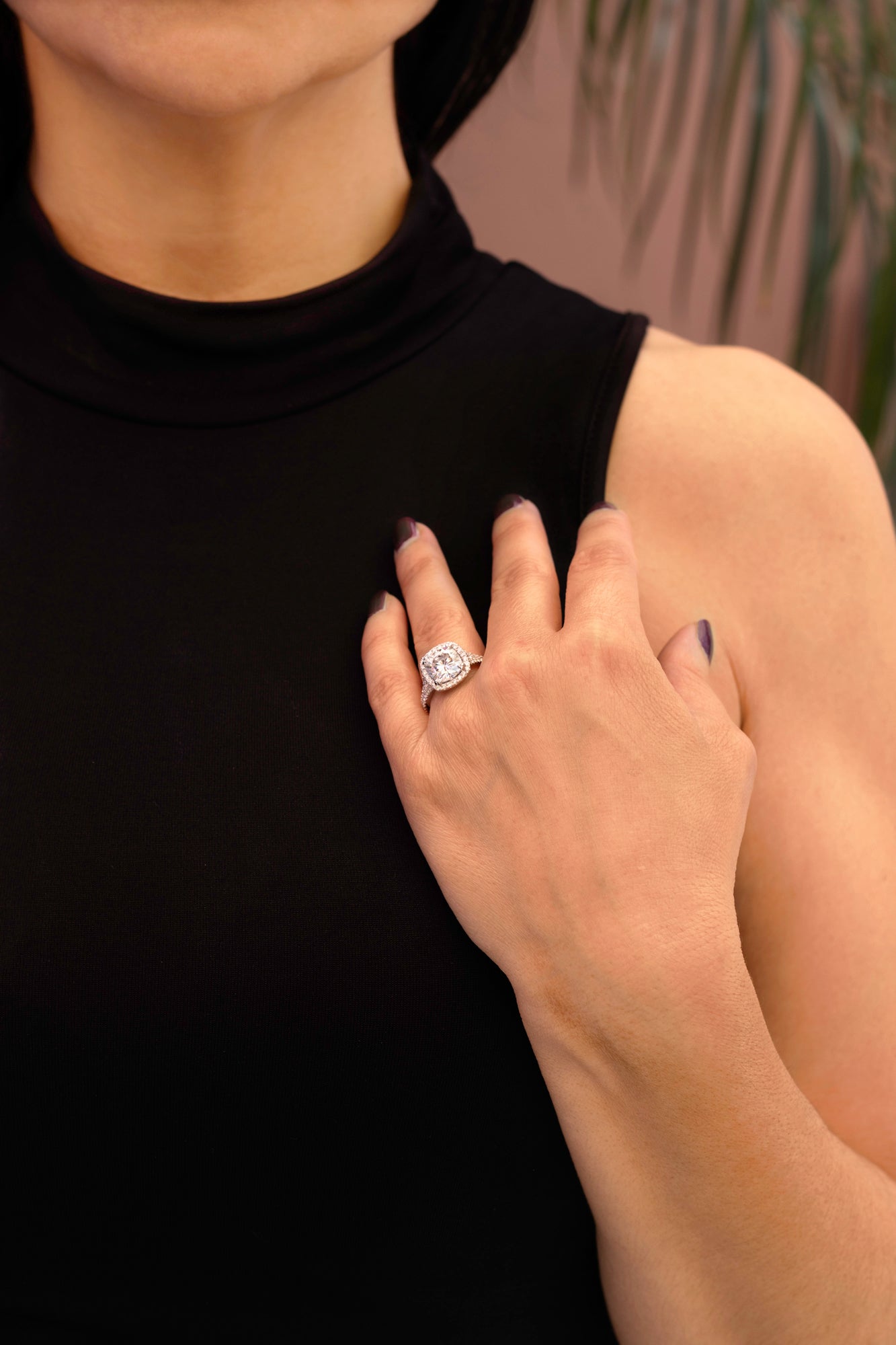 Moissanite Cushion Vienna Ring