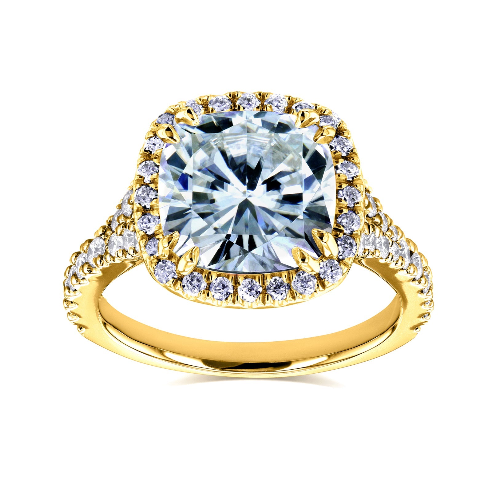 Moissanite Cushion Vienna Ring