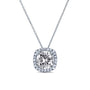 3 Carat Moissanite Cushion Kaori Necklace