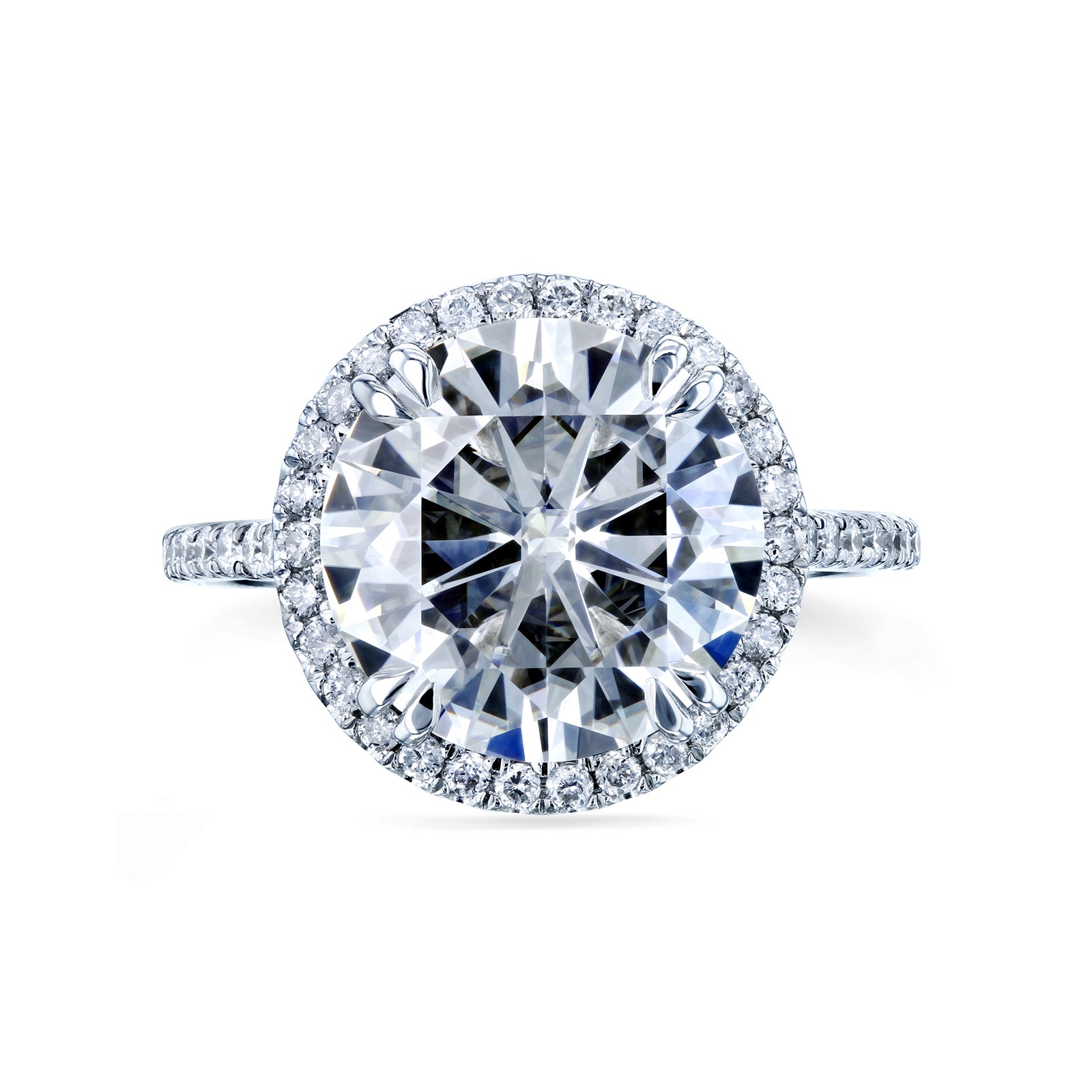 5.15 Carat Moissanite Ultra Grand Halo Ring