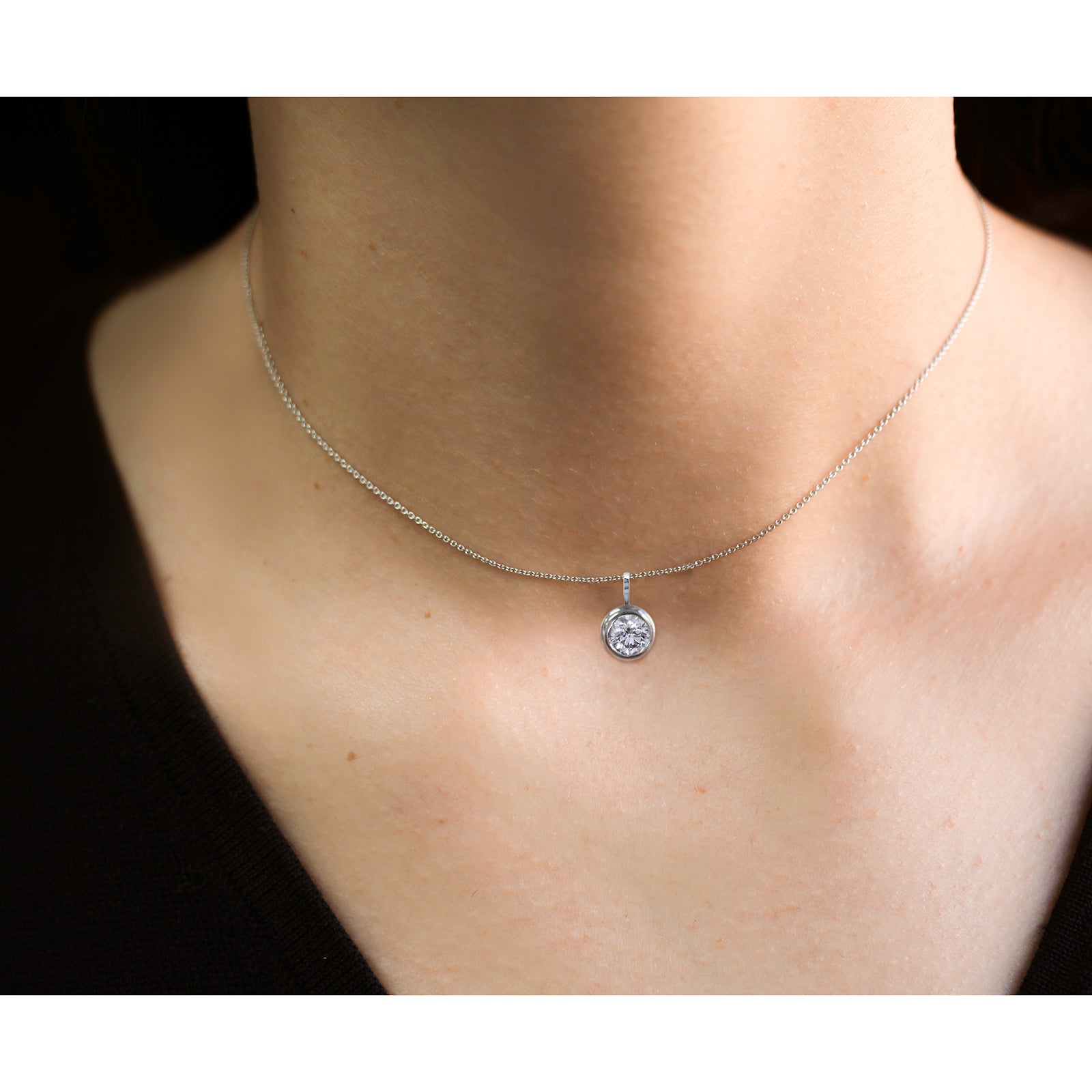 1 Carat Solitaire Fumiko Necklace