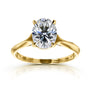 2.15 Carat Moissanite Vintage Tomoe Ring - yellow gold option