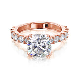 Kobelli Grown - 3.9ct Lorette Ring in Rose Gold tilted angle